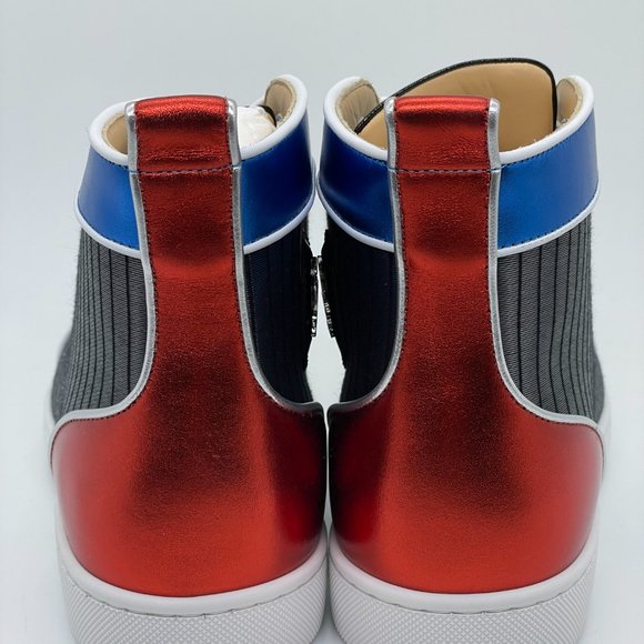 Men’s Christian Louboutin LOU SPIKES ORLATO FLAT Hi High Top Sneakers Shoes 41.5 - Picture 9 of 16